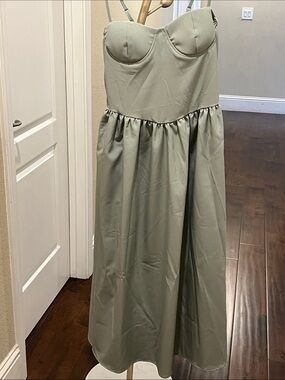 Midi Dress with Sculpted Bodice